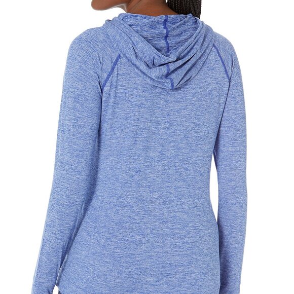 Amazon Essentials Women's Medium Stretch Popover Hoodie Blue Space AZ0064 - Picture 3 of 4